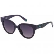 Солнцезащитные очки , кошачий глаз, для женщин, фиолетовый FILA