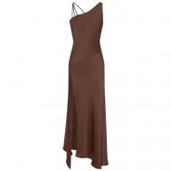 Платье , вискоза, вечернее, размер L, коричневый DJONFABE