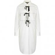 Платье-рубашка , хлопок, повседневное, размер 46, белый TER ET BANTINE
