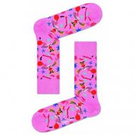 Женские носки , размер 43, розовый HAPPY SOCKS