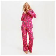 Пижама , брюки, рубашка, размер 48, розовый Pr-Market