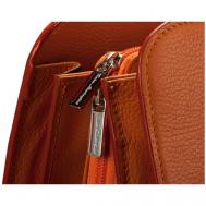 Сумка  кросс-боди  классическая, натуральная кожа, внутренний карман, оранжевый Tonino Lamborghini