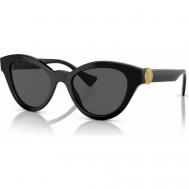 Солнцезащитные очки , кошачий глаз, оправа: пластик, с защитой от УФ, для женщин, черный Versace