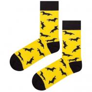 Мужские носки , классические, размер 23, желтый Dega