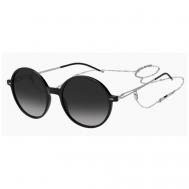 Солнцезащитные очки BOSS, круглые, для женщин, черный Hugo Boss