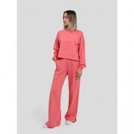 Костюм , джемпер и брюки, спортивный стиль, свободный силуэт, размер 46-48 (M), розовый Vitacci