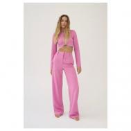 Костюм , топ и брюки, праздничный стиль, размер XS, розовый RIMARKA