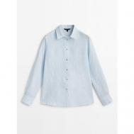 Рубашка  , размер 42, голубой Massimo Dutti