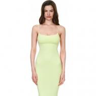 Платье-комбинация , прилегающее, макси, размер M/L, зеленый IRNBY
