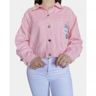 Джинсовая куртка , размер 44/46, розовый X4Sellers