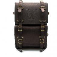 Рюкзак , натуральная кожа, вмещает А4, внутренний карман, коричневый ЭклектикАрт