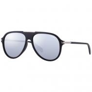 Солнцезащитные очки , авиаторы, оправа: пластик, поляризационные, с защитой от УФ, зеркальные, черный Polaroid
