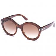 Солнцезащитные очки , круглые, оправа: металл, с защитой от УФ, градиентные, для женщин Tom Ford