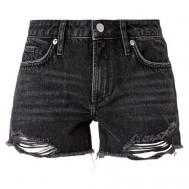Шорты   джинсовые, средняя посадка, карманы, размер 38 (M), черный Q/S by s.Oliver