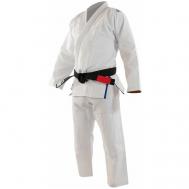 Кимоно  для джиу-джитсу  без пояса, размер 180, белый Adidas