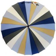 Зонт-трость , механика, купол 94 см., 24 спиц, деревянная ручка, система «антиветер», для женщин, мультиколор Три Слона
