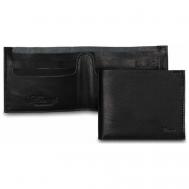 Бумажник , фактура зернистая, черный Ashwood Leather