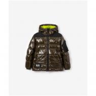 Куртка  зимняя, светоотражающие элементы, размер 170, хаки Gulliver