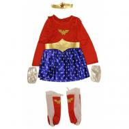 Карнавальный костюм детский Супер-девушка героиня комикса LU1913-2  104-110cm InMyMagIntri