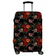 Чехол для чемодана , размер M, оранжевый, черный LeJoy