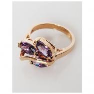 Кольцо помолвочное , кошачий глаз, аметист, размер 18, фиолетовый Lotus Jewelry