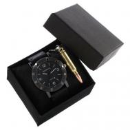 Наручные часы  Подарочный набор 2 в 1 "": наручные часы, d=4.6 см, кулон, серебряный BOLINGDUN