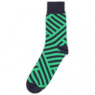 Носки  Дизайнерские носки  - Diagonal Stripes, размер 36-38, зеленый, черный Burning heels