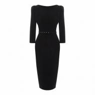 Платье вискоза, повседневное, размер L, черный Code Couture