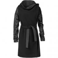 Пальто  , средней длины, размер 38, черный Vertini