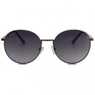 Солнцезащитные очки , круглые, оправа: металл, с защитой от УФ, черный Beach Force