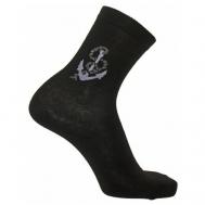 Мужские носки , 1 пара, классические, на 23 февраля, размер 27-29, черный Happy Frensis