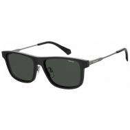 Солнцезащитные очки , прямоугольные, оправа: металл, поляризационные, для мужчин, серый Polaroid