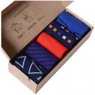 Мужские носки , 5 пар, классические, подарочная упаковка, размер 31 (45-47), мультиколор Нева-Сокс