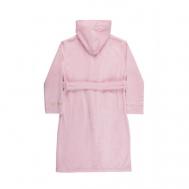 Халат , карманы, капюшон, размер 44-46, розовый LA PASTEL