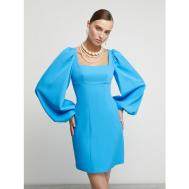 Платье-футляр , прилегающее, мини, размер M, голубой Vittoria Vicci