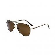 Солнцезащитные очки  BREEZEWAY, авиаторы, оправа: металл, с защитой от УФ, для мужчин, коричневый TROPICAL