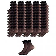 Женские носки  средние, капроновые, 50 пар, размер 35-39, черный Кушан