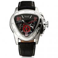 Наручные часы Стильные мужские наручные механические часы с автоподзаводом, красный, серебряный JARAGAR