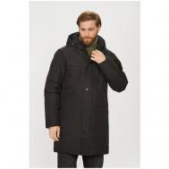 Куртка , демисезон/зима, силуэт прямой, капюшон, карманы, манжеты, подкладка, размер 48, черный Baon