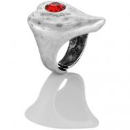 Кольцо , кристалл, размер 18, серебряный, красный L'attrice di base