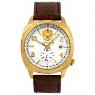 Наручные часы  8257/8336470 П, золотой, коричневый Полет-Хронос