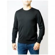 Пуловер , шерсть, силуэт прямой, удлиненный, трикотажный, размер XXL, черный Pierre Cardin