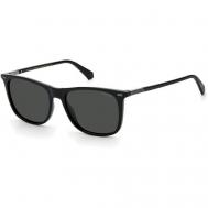 Солнцезащитные очки , прямоугольные, поляризационные, с защитой от УФ, черный Polaroid