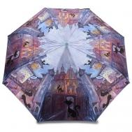 Зонт , автомат, 3 сложения, купол 88 см., 8 спиц, чехол в комплекте, для женщин, фиолетовый PLANET