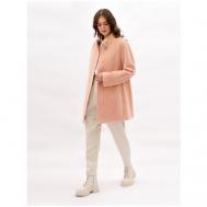 Пальто   демисезонное, силуэт прямой, укороченное, размер 52/170, розовый Lea Vinci