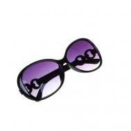 Солнцезащитные очки , бабочка, оправа: пластик, с защитой от УФ, для женщин, серый Galante