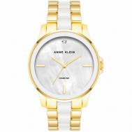 Наручные часы  Часы женские  4120WTGB, белый, золотой Anne Klein