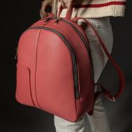 Рюкзак  тоут  JATE002, натуральная кожа, отделение для ноутбука, вмещает А4, внутренний карман, розовый J. Audmorr