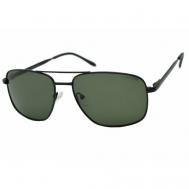 Солнцезащитные очки , авиаторы, оправа: металл, поляризационные, для мужчин, черный Ventoe