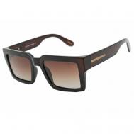 Солнцезащитные очки , квадратные, градиентные, поляризационные, коричневый Ventoe